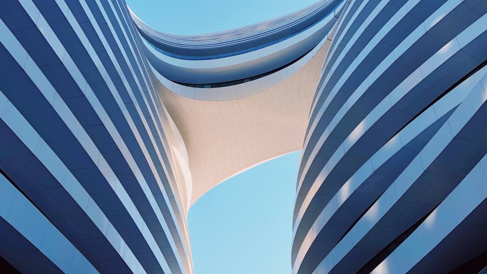 Concrete architectural detail in harsh sunlight